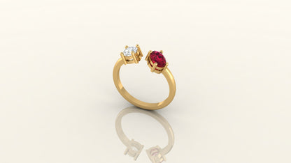 Double Delight Gemstone Ring
