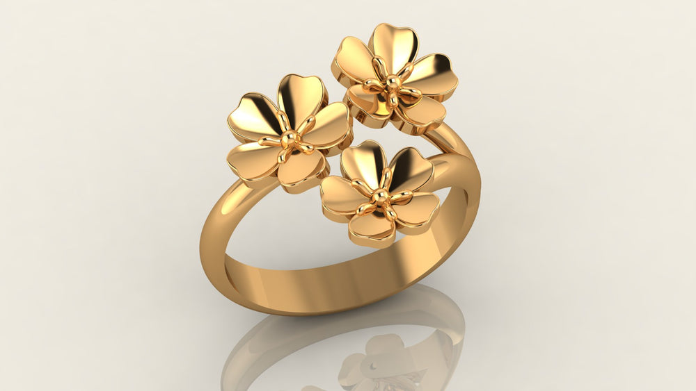 Triple Blossom Ring