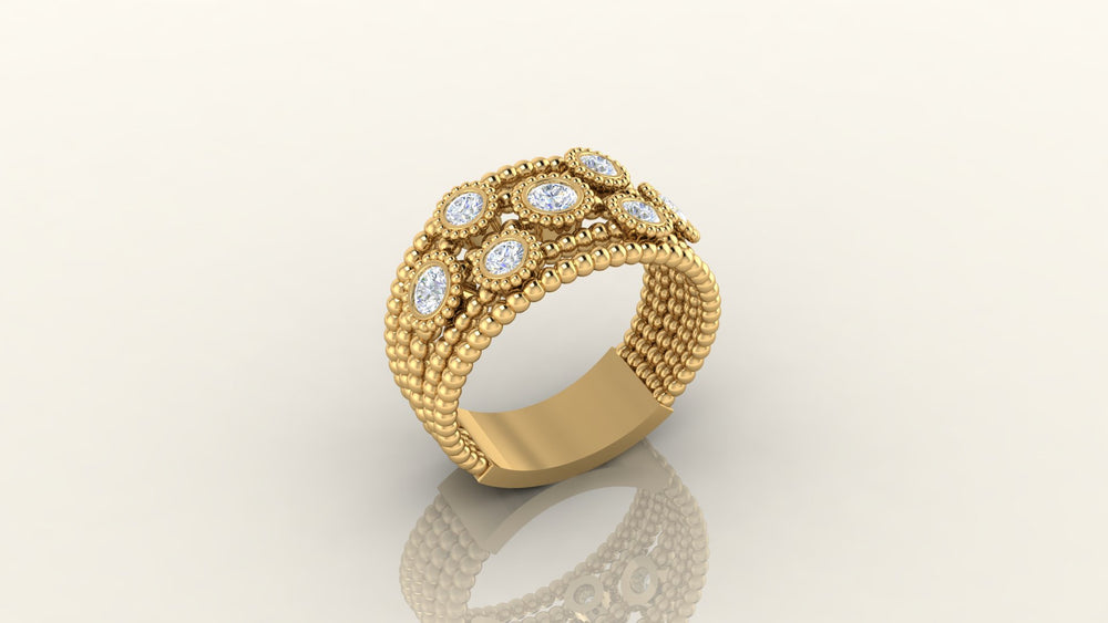 Daisy Chain Gemstone Ring