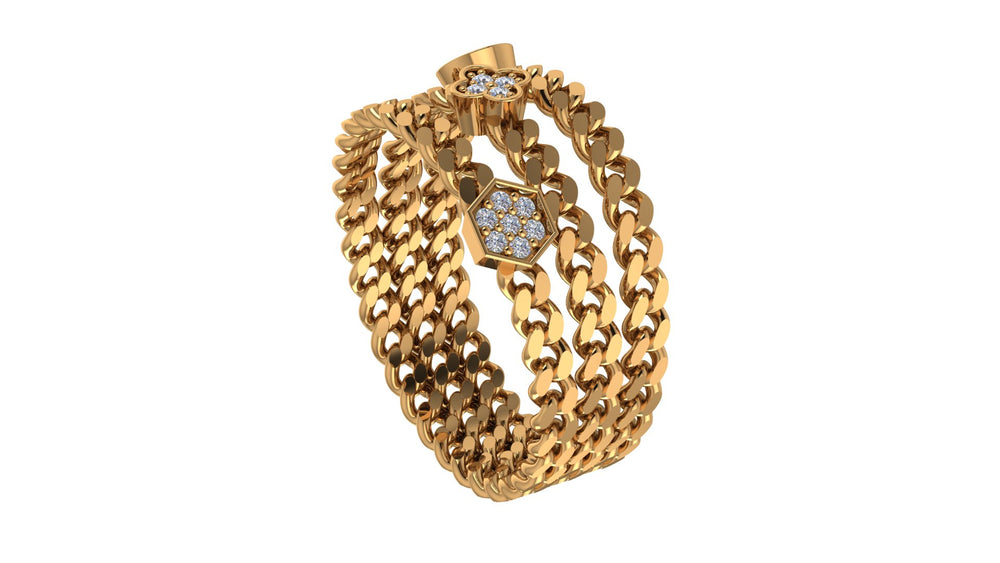 Diamond - Studded Chain Ring