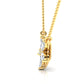 Diamond Petal Charm Necklace