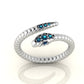 Ruby - Studded Snake Ring