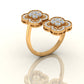 Double Flower Diamond Ring