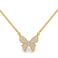 Radiant Butterfly Charm Necklace