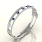 14K Gold Diamond Bangle – Pear or Round Shape
