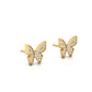 Shimmering Butterfly Stud Earrings