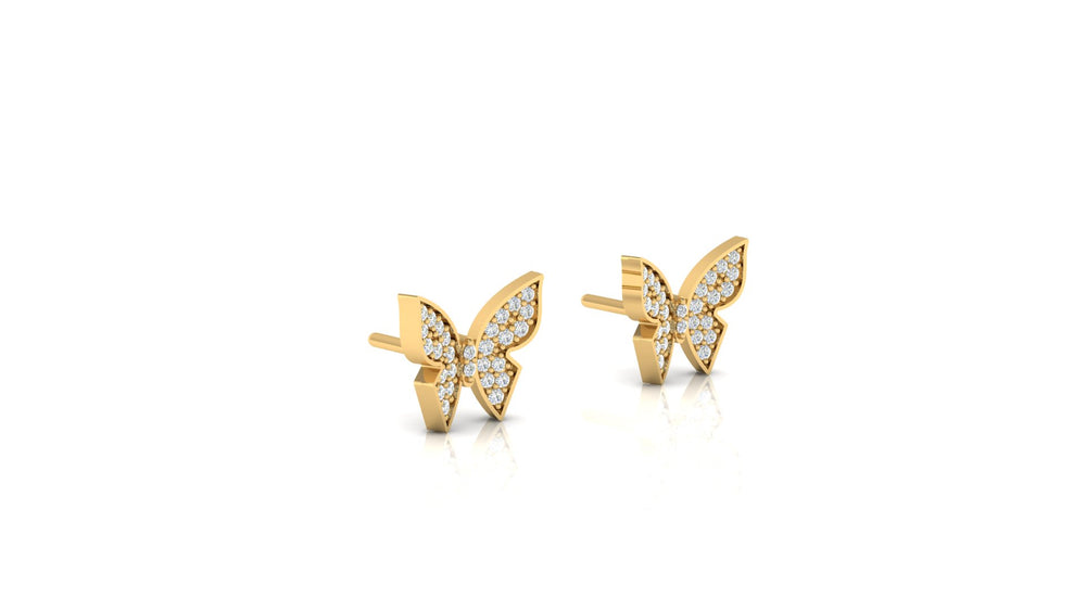 Shimmering Butterfly Stud Earrings
