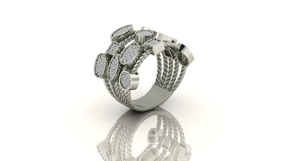 Elegant Multi - Band Ring