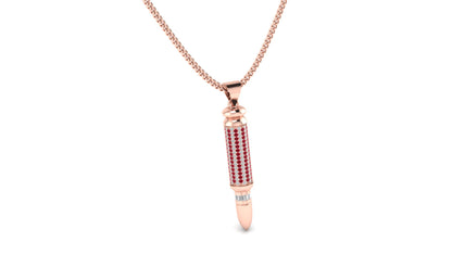 Elegant Sapphire Bullet Necklace