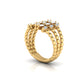 Radiant Rectangles 3 Rows Ring