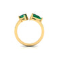 Heartfelt Duo Emerald Ring