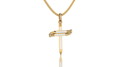 Radiant Wrapped Cross Necklace