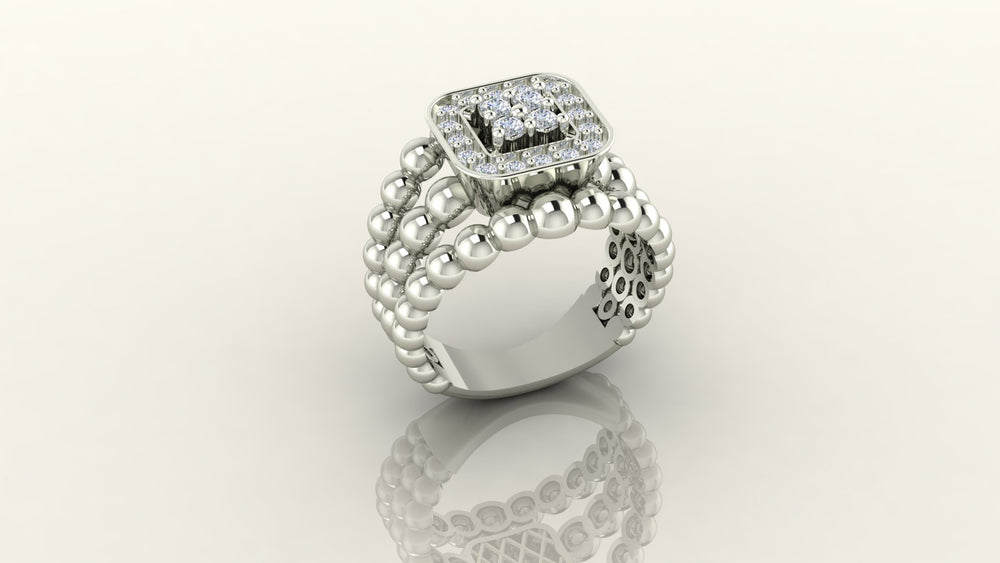 Beaded Elegance Ring