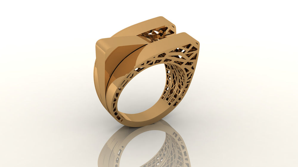 Modern Art Deco Ring