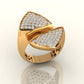 Sparkling Leaf Design Ring