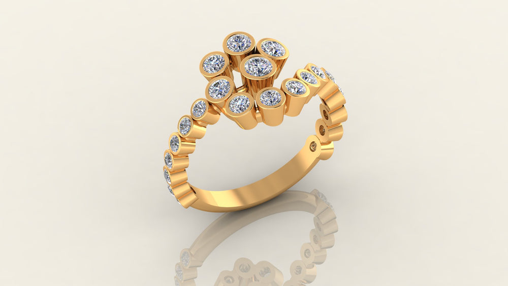 Clustered Gemstone Ring