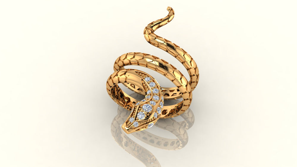 Elegant Snake Scale Ring