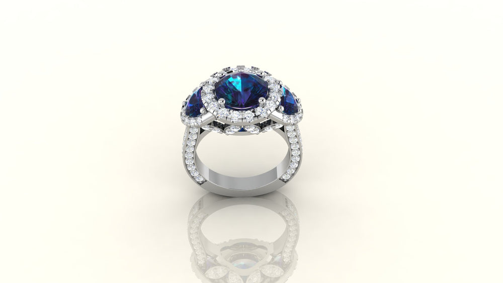 Starlight Sapphire Engagement Ring