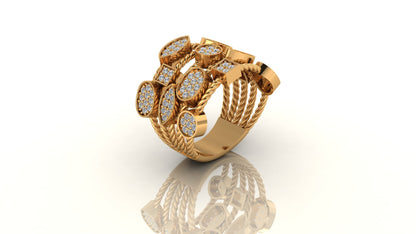 Elegant Multi - Band Ring