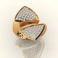 Sparkling Leaf Design Ring