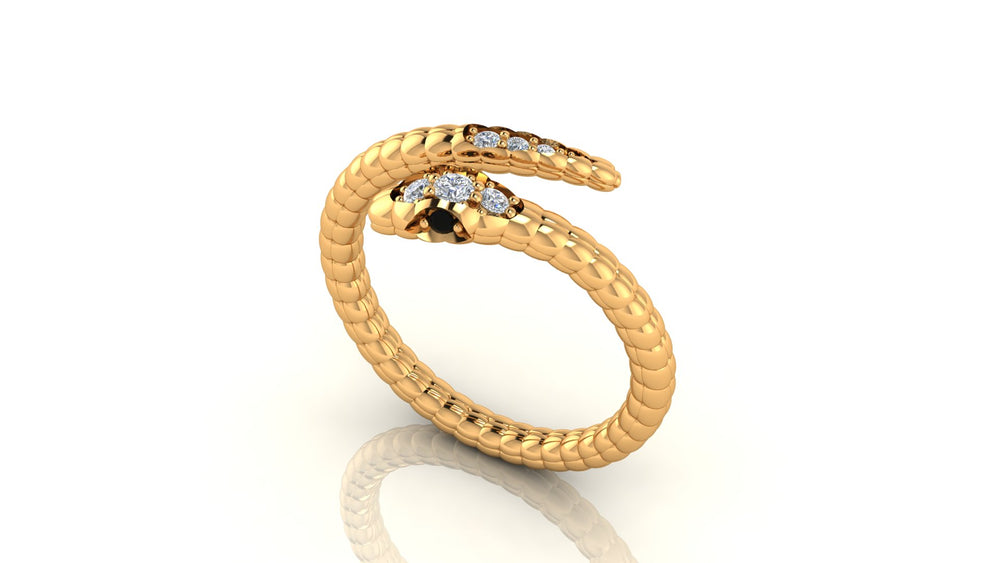 Ruby - Studded Snake Ring