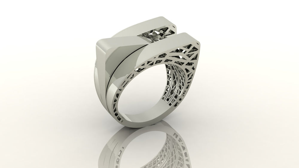 Modern Art Deco Ring