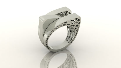 Modern Art Deco Ring