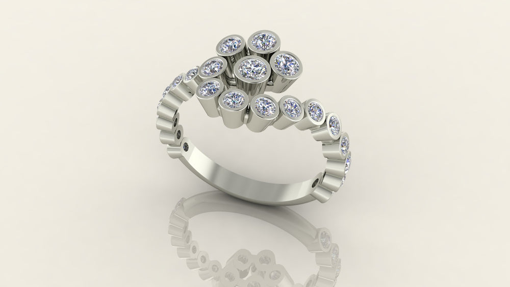 Clustered Gemstone Ring