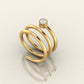 Elegant Coil with Emerald Stone Ring