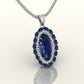 Elegant Gemstone Oval Necklace S410