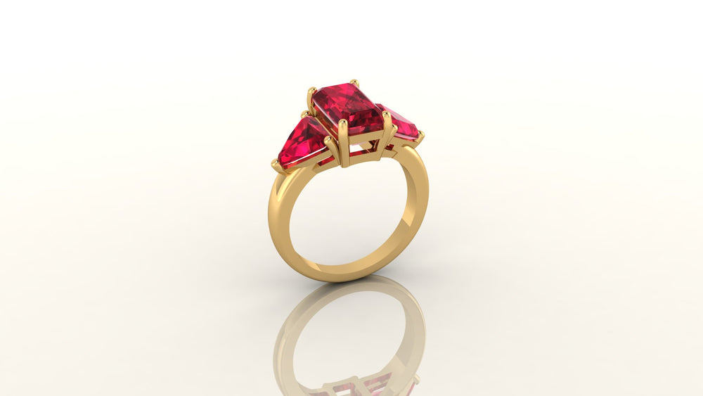 Triple Gem Radiance Ring