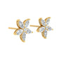 Diamond Petal Charm Earrings