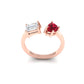 Twin Emerald Elegance Ring