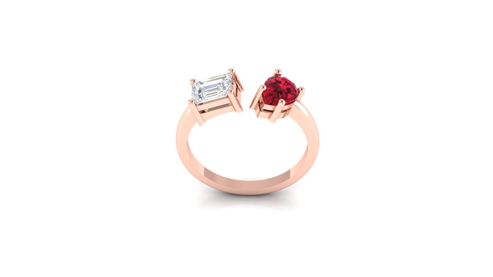 Twin Emerald Elegance Ring