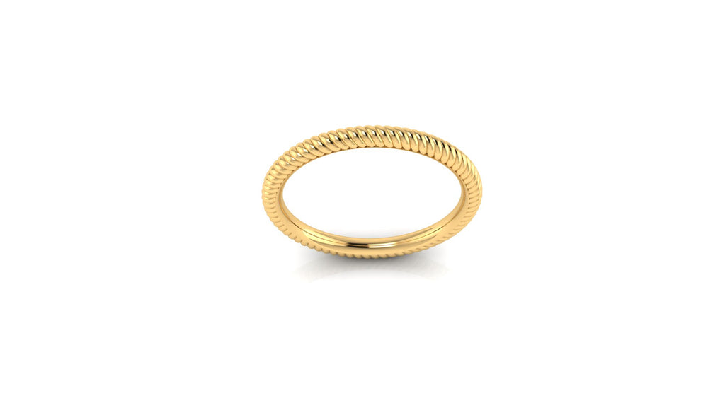Twist Design Silver Stackable Ring