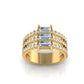 Triple Emerald Radiance Ring