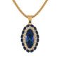 Elegant Gemstone Oval Necklace S410
