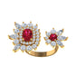 ruby blossom ring S446