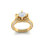 Oval Sapphire Twist Halo Ring