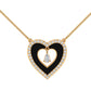 Gleaming Heart Enamel Necklace