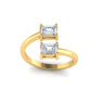 Dual Emerald Charm Ring