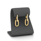 Sparkling Oval Hoops Earring