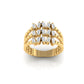 Radiant Rectangles 3 Rows Ring