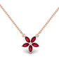 Diamond Petal Charm Necklace