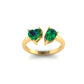 Lover's Embrace Double Heart Ring