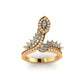 Elegant Sapphire Leaf Ring