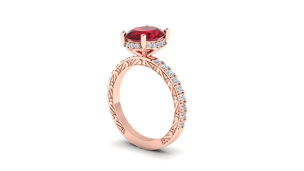 Royal Oval Engagement Ring S848