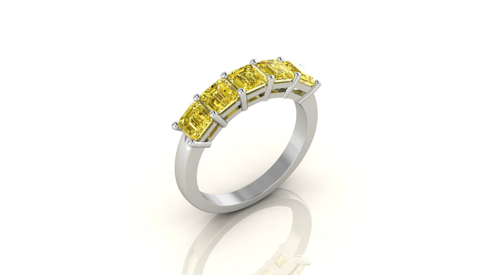 EMERALD CUT BAND S814