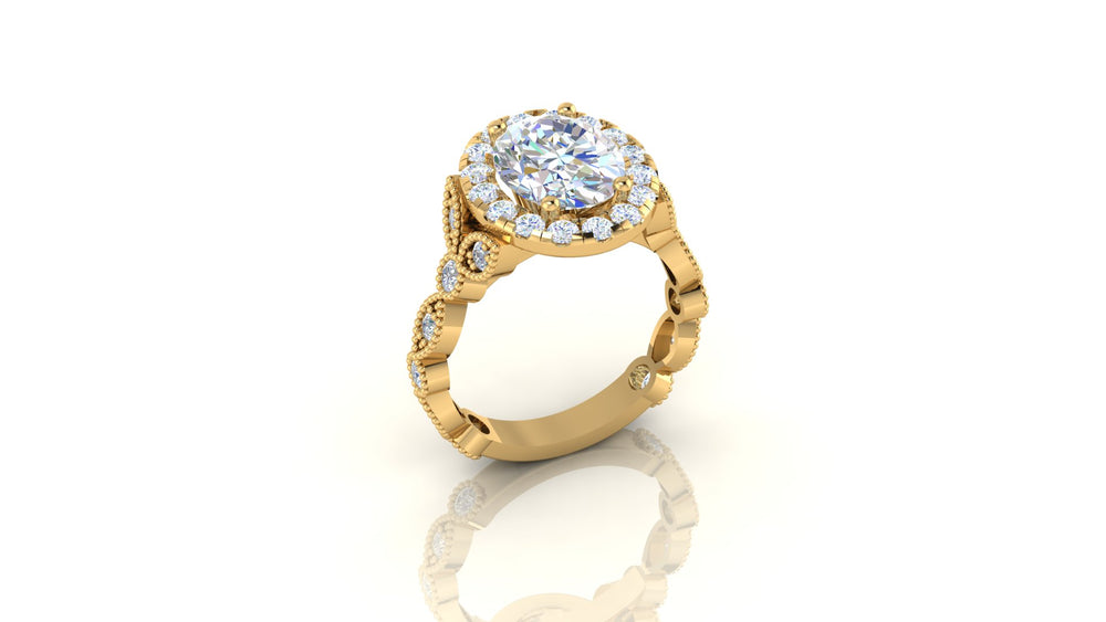 OVAL ENGAGMENT RING S847
