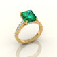 EMERALD ENGAGMENT RING S846